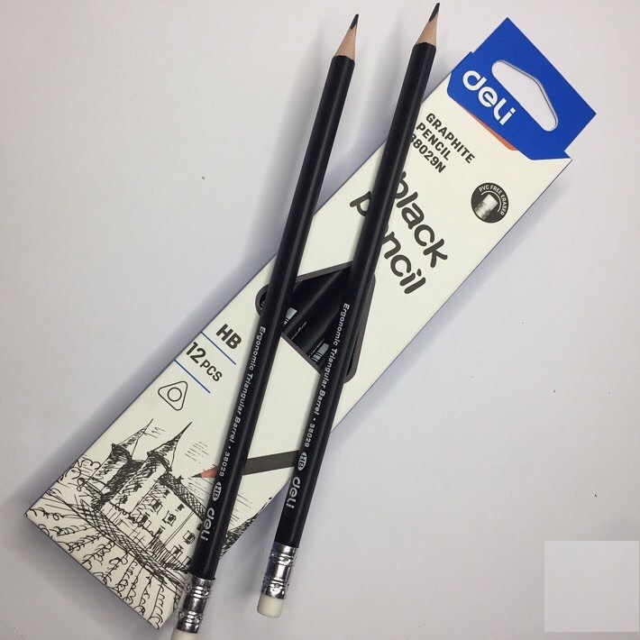 DELI Graphite Pencils for School 1 Box(12PCS) HB/2B Office Pencil Drawing  Pencil Set Pencils